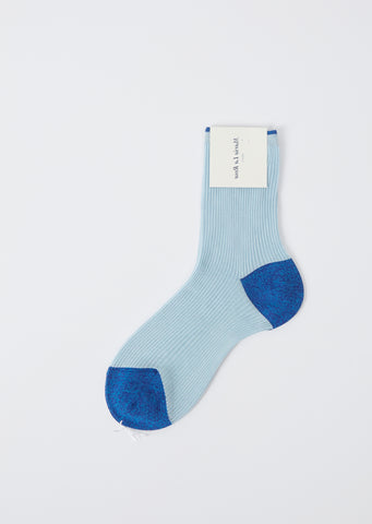 Two-Toned Socks — Blue Melange