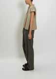 Short Sleeve Cotton Shirt — Brown