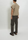 Short Sleeve Cotton Shirt — Brown