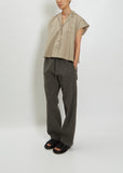 Short Sleeve Cotton Shirt — Brown