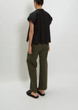 Short Sleeve Cotton Shirt — Black