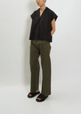 Short Sleeve Cotton Shirt — Black