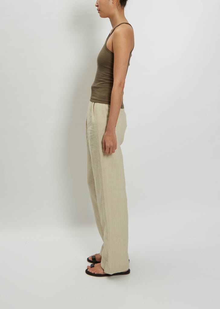 Cotton Jersey Tank Top — Khaki