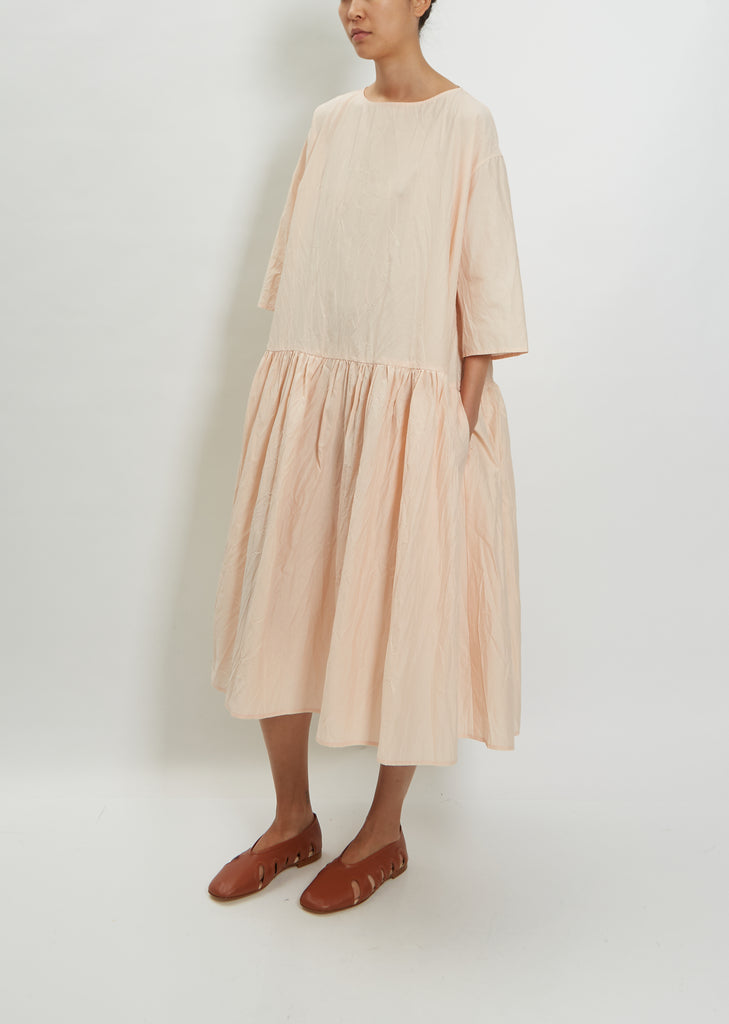 Low Gathered Waist Dress