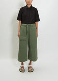 Paint Short Cotton Pant — Khaki
