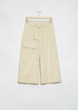 Paint Short Cotton Pant — Ecru