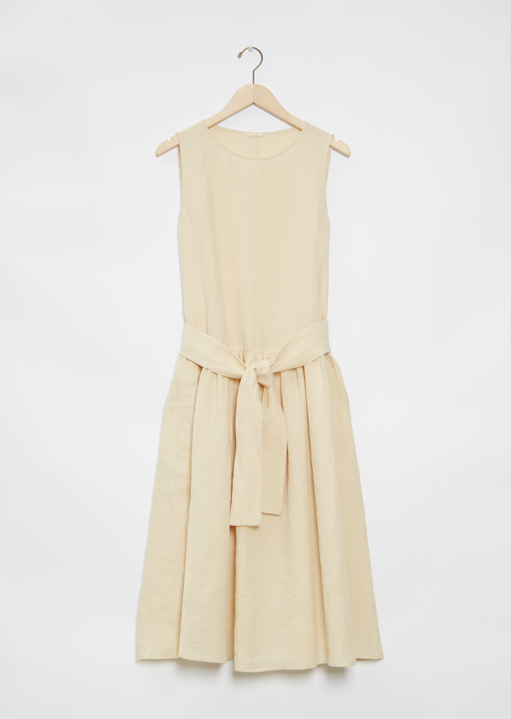 Sleeveless Low Gathered Waist Dress
