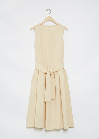 Sleeveless Low Gathered Waist Dress