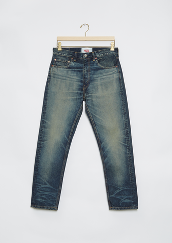 Washed Straight-Leg Levis Jeans