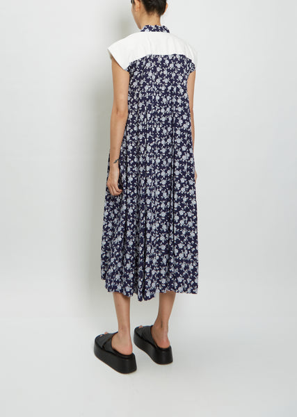 ワンピース COMME des GARCONS ORGANZA RICAMO FLOWER MIDI DRESS Comme des Garçons Organza Embroidered Flower Midi Dress in