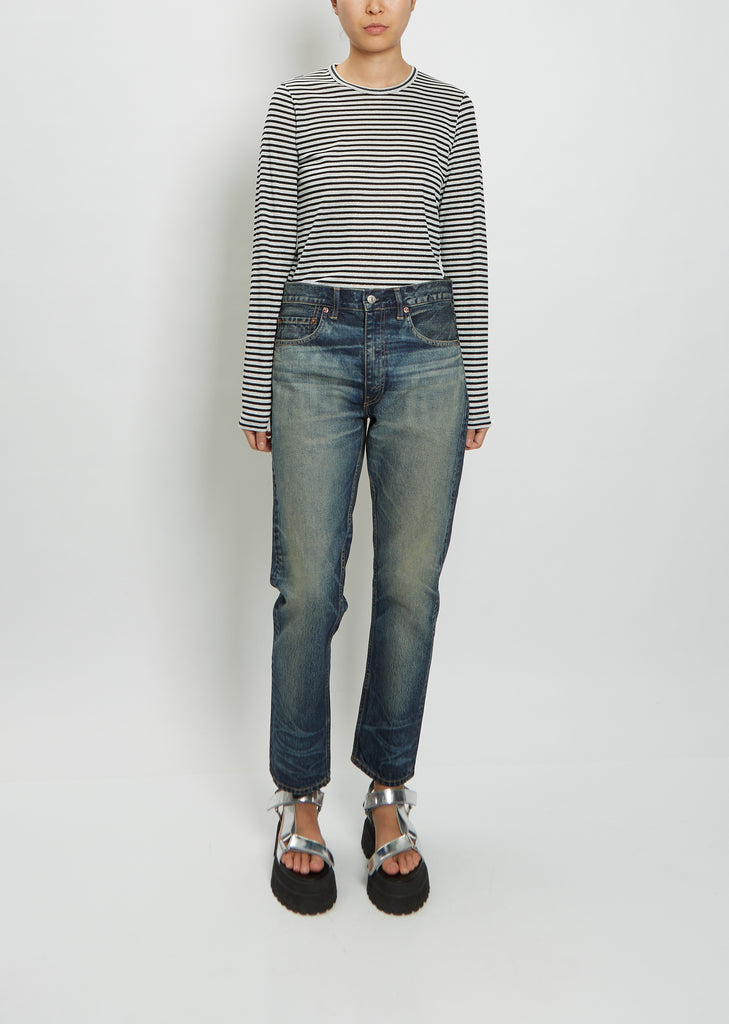 Washed Straight-Leg Levis Jeans