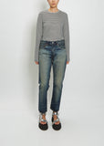 Washed Straight-Leg Levis Jeans