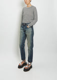 Washed Straight-Leg Levis Jeans