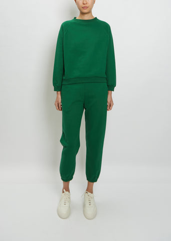 Studio Cotton Sweatshirt — Collegiate Green