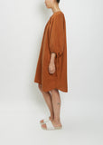 Balloon Dress — Burnt Brown