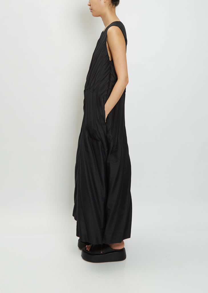Herringbone Pleats Jumpsuit