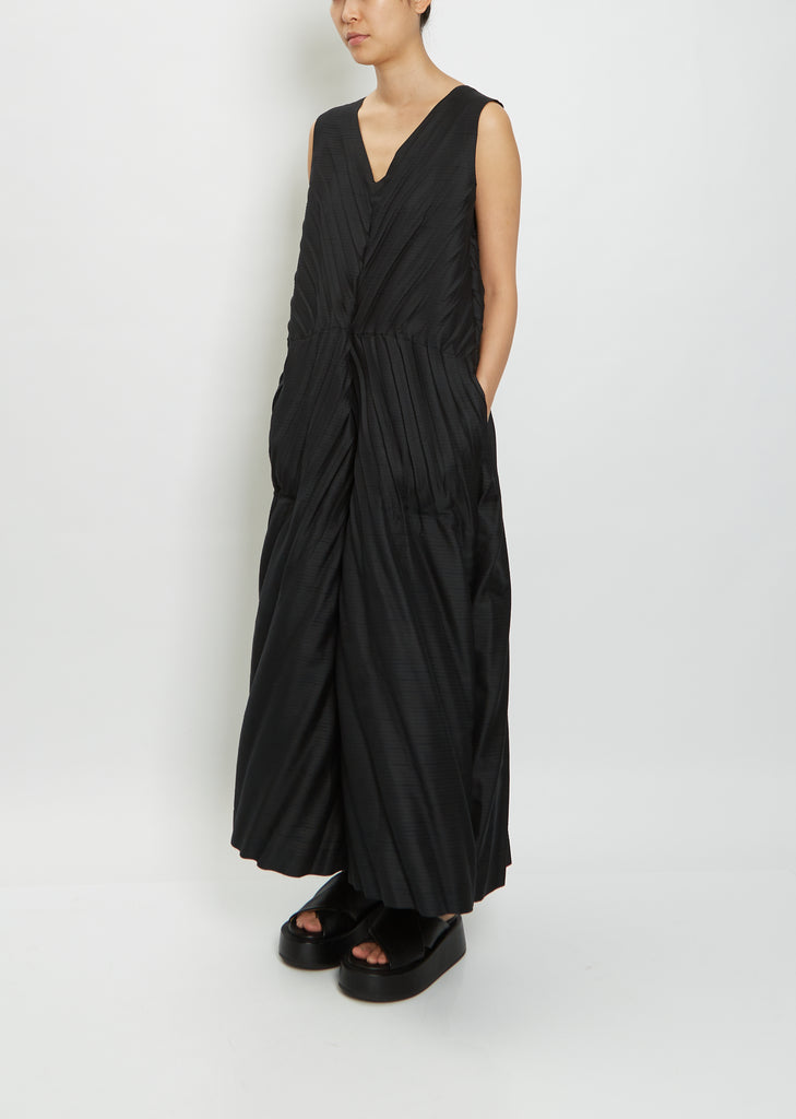 Herringbone Pleats Jumpsuit