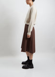 Pleated Skirt — Mocha
