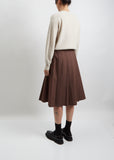Pleated Skirt — Mocha