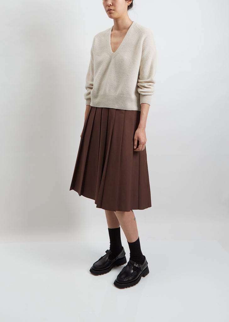 Pleated Skirt — Mocha