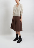 Pleated Skirt — Mocha