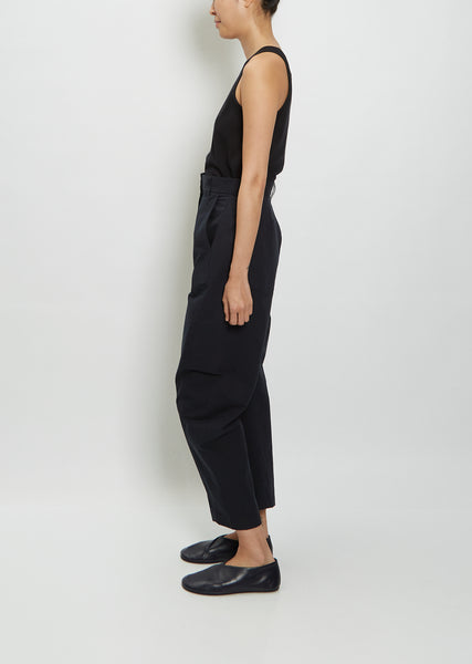 ボトムスその他 Loulou Studio Black cotton and linen trousers Loulou Studio Vione Pants - Black – The Frankie Shop Europe