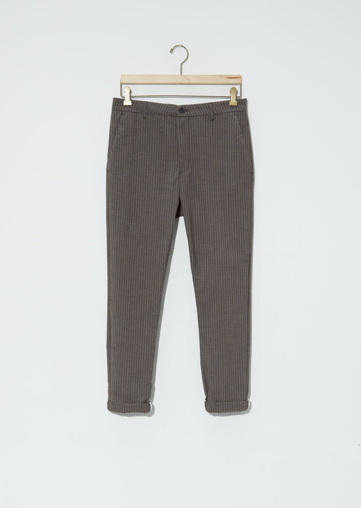 News Edit Trouser — Khaki Brown Stripe