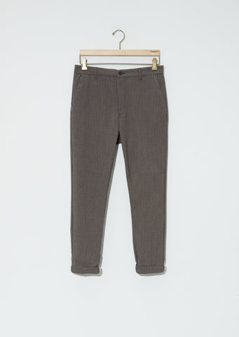 News Edit Trouser — Khaki Brown Stripe