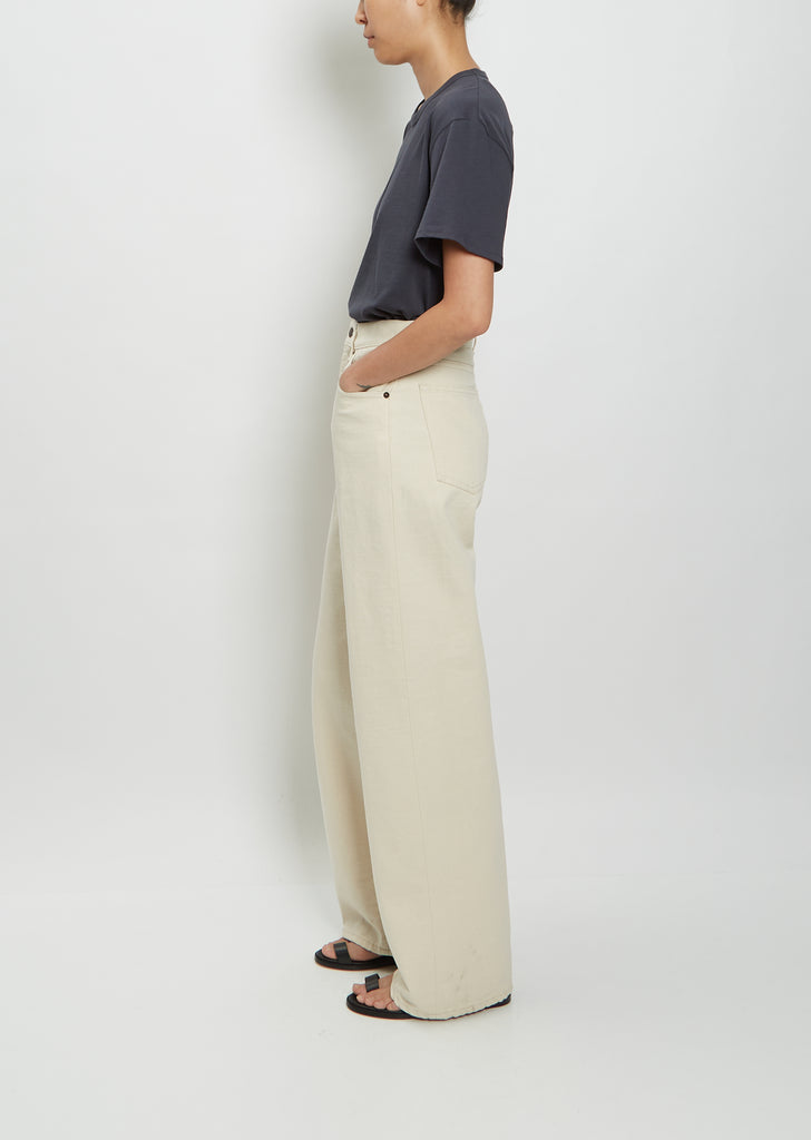 Wide-Leg High-Rise Jean — Natural