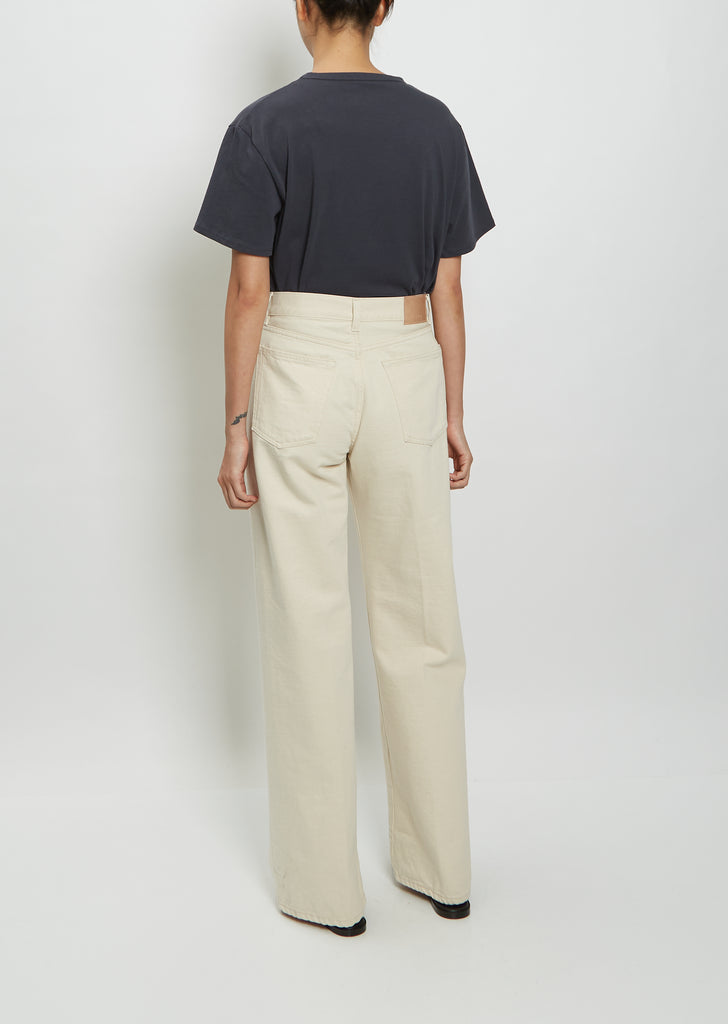 Wide-Leg High-Rise Jean — Natural