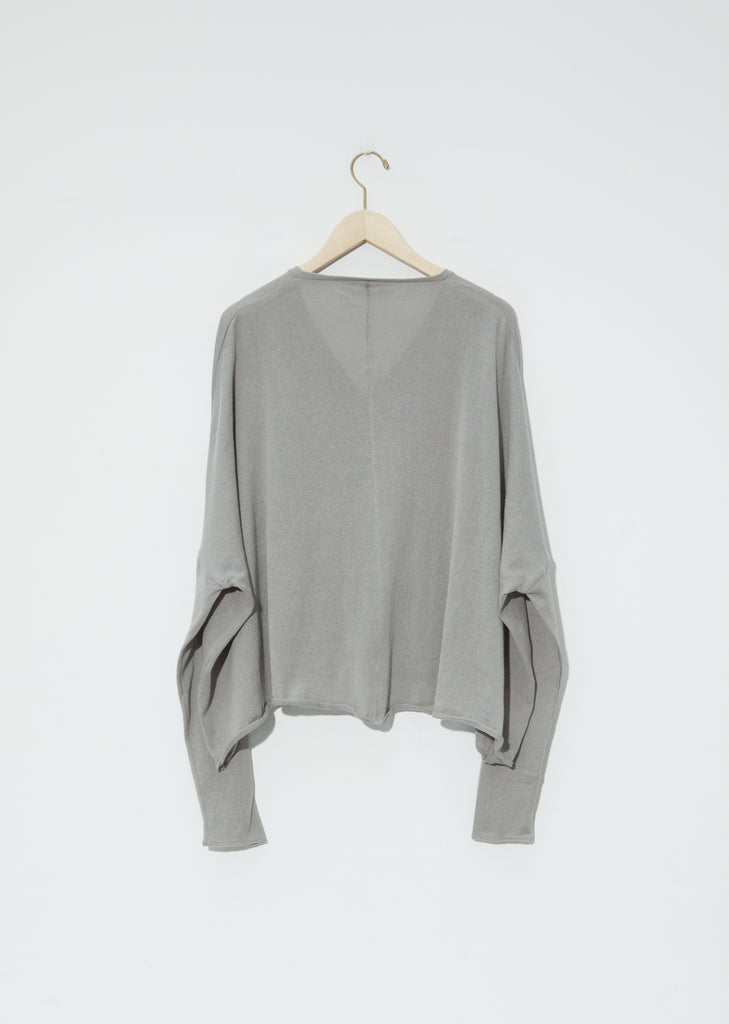 Oversized Knitted Cardigan — Grey