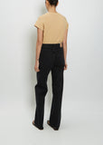 Wide-Leg High-Rise Jean — Coal Black