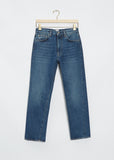 Twisted Seam Mid-Waist Denim