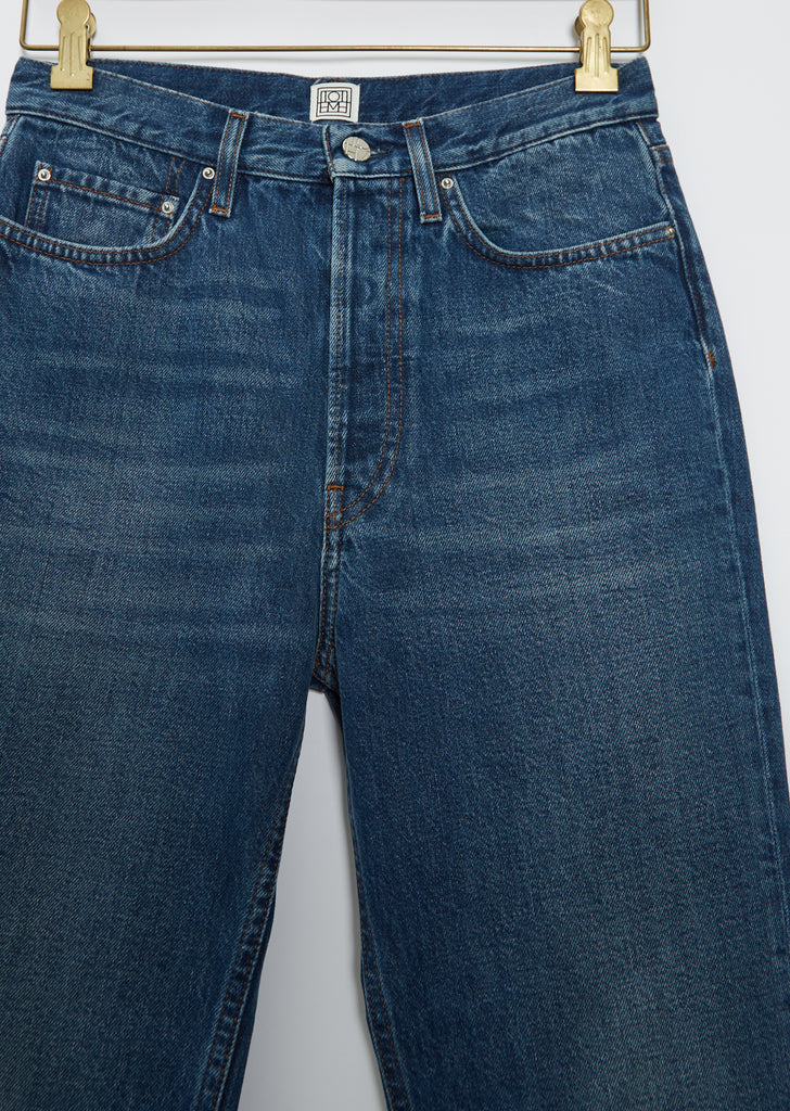 Classic Cut High-Rise Denim — Mid Blue