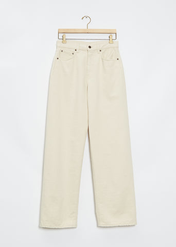 Wide-Leg High-Rise Jean — Natural