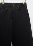 Wide-Leg High-Rise Jean — Coal Black