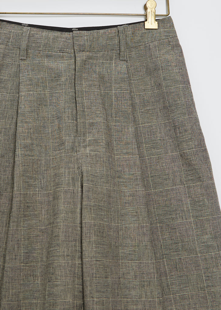 Low Linen & Cotton Pleated Short