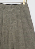 Low Linen & Cotton Pleated Short