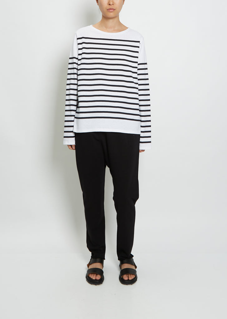 Striped Long Sleeve Knit — Noir Blanc