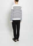 Striped Long Sleeve Knit — Noir Blanc