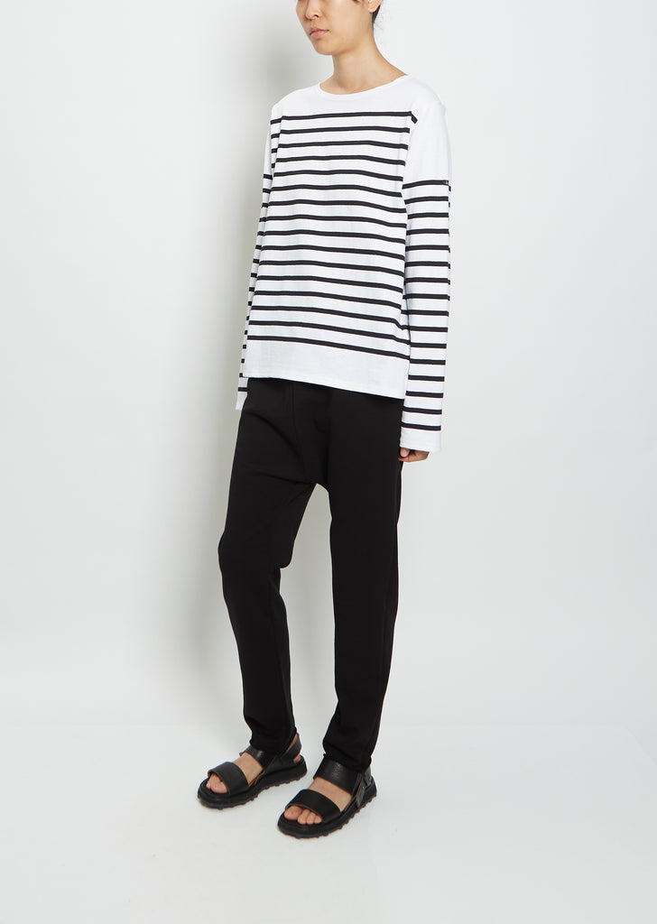 Striped Long Sleeve Knit — Noir Blanc