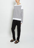Striped Long Sleeve Knit — Noir Blanc