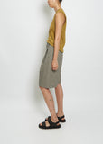 Low Linen & Cotton Pleated Short
