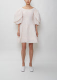 Layered Puff Sleeve Dress — Blush