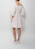 Layered Puff Sleeve Dress — Blush