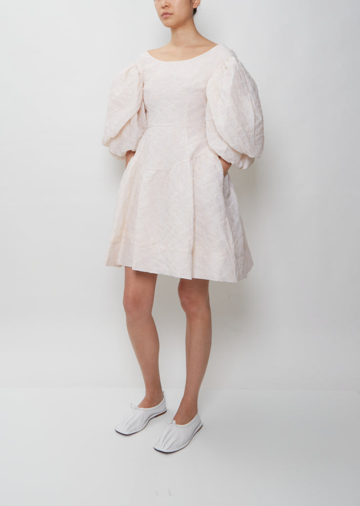 Layered Puff Sleeve Dress — Blush