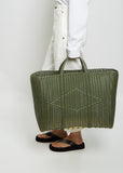 Extra Large Basket Tote Bag — Cactus