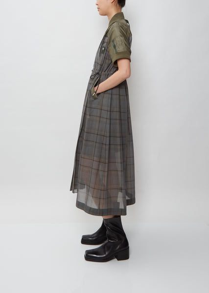 Glen Check Mix Dress – La Garçonne