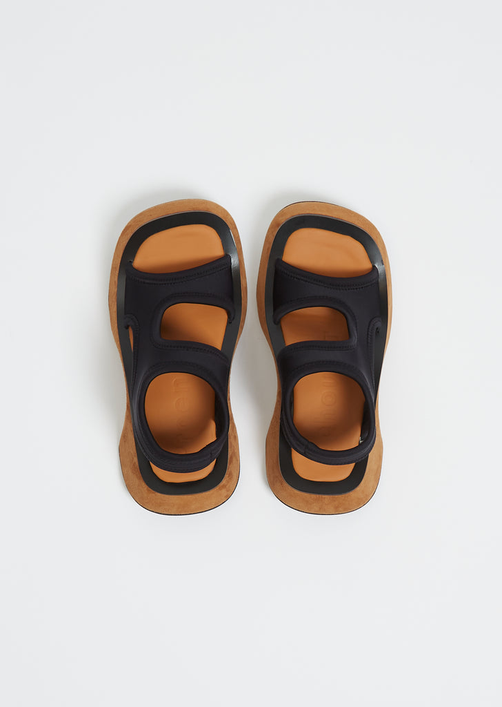 Stretch Rec Sandal — Black