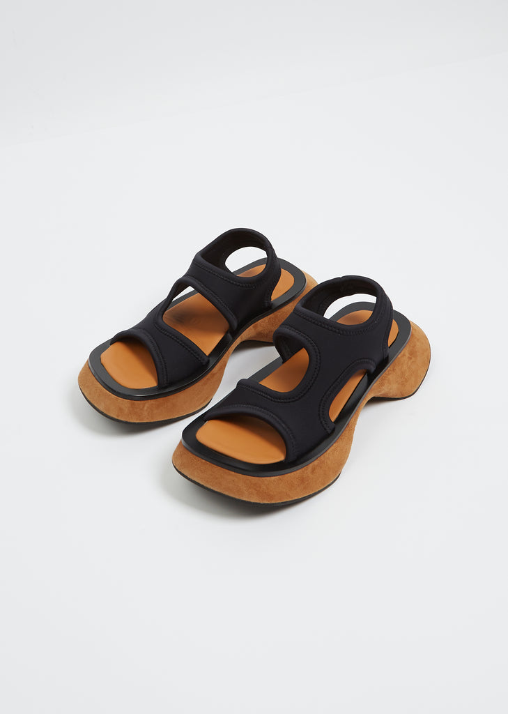 Stretch Rec Sandal — Black